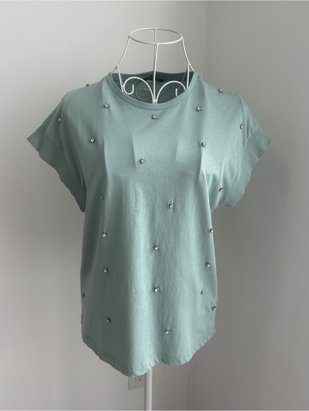 Embellished Short Sleeve Top